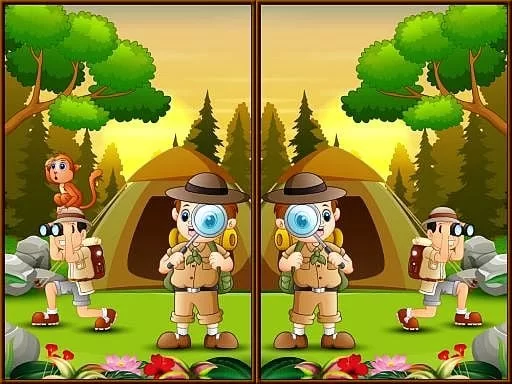 Spot 5 Differences Camping